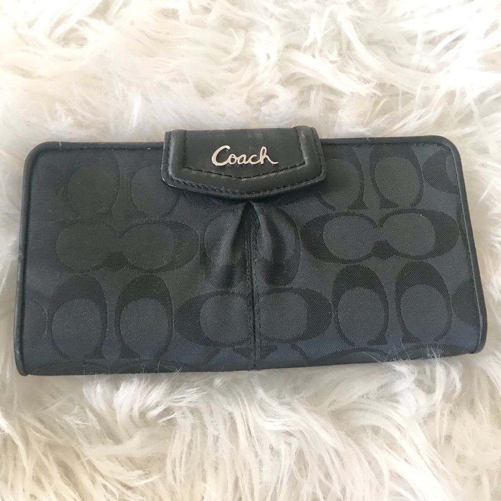 Coach Signature “C” Pleated Front Wallet